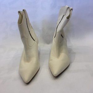 White leather Dolce Vita Reese Booties